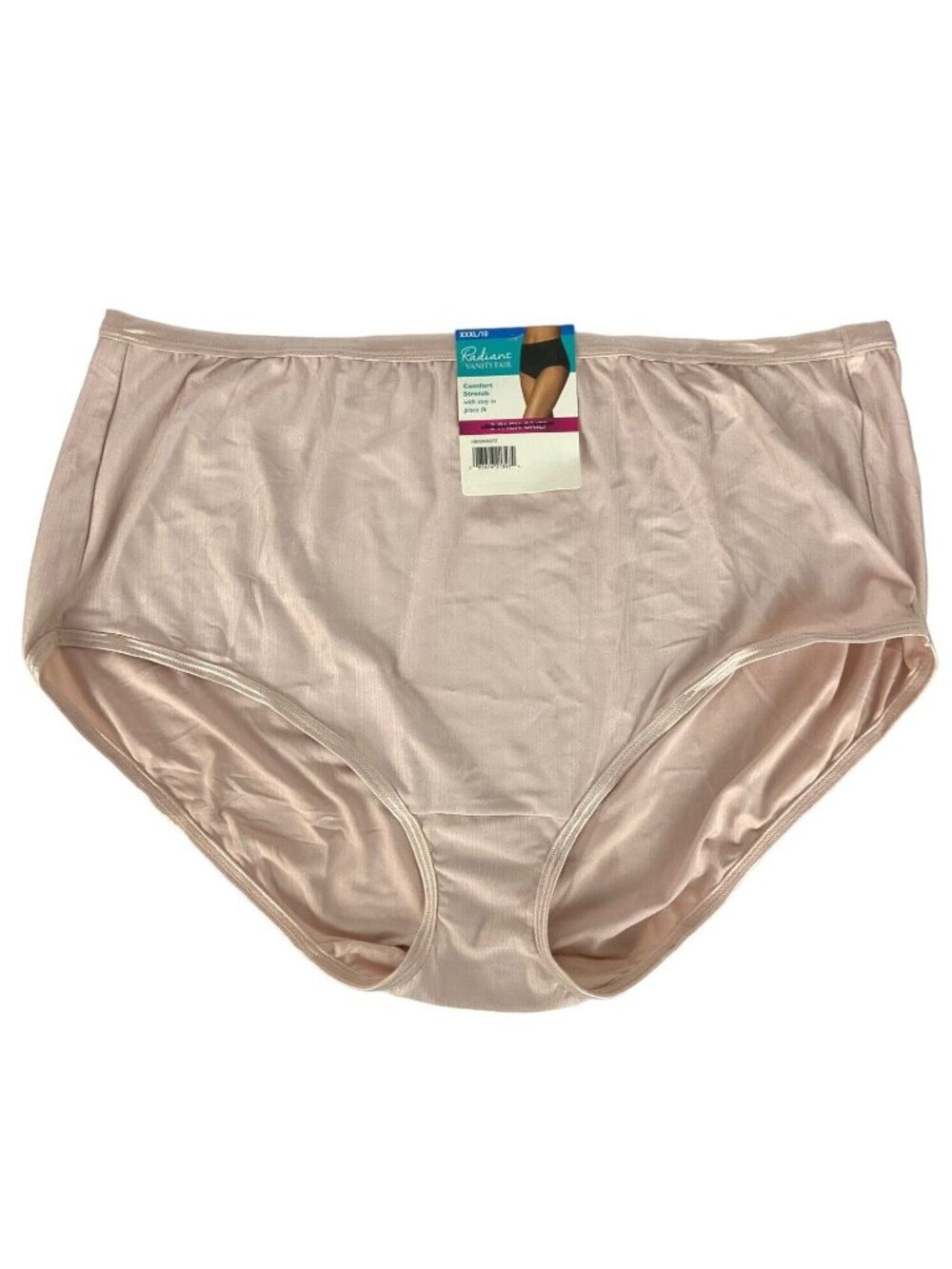 Vanity Fair Radiant Brief Size 10 3XL Blush Pink Comfort Stretch Silky Shiny
